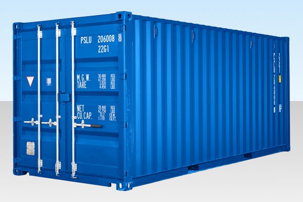 20ft Self Storage Container with Bamboo Floor - Blue (RAL 5010)