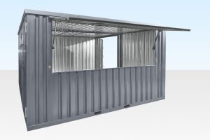3m XL Flat Pack Kiosk & End Linked Store Bundle (RAL7015)