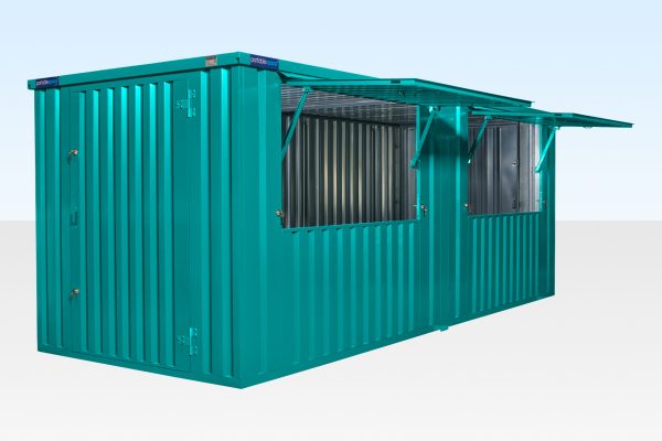 6m x 2m End Linked Flat Packed Kiosk Bundle - Custom Colour