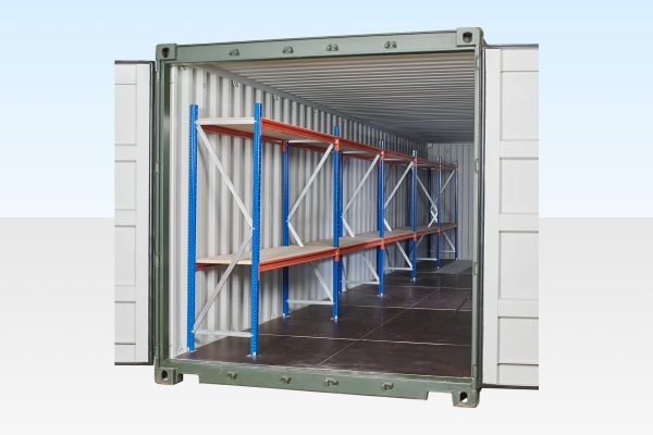 Container Racking - Adjustable, Heavy Duty Two Tier (5 Bays)