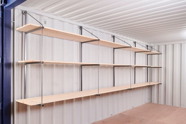 Container Shelving (Fastfit Brackets) 20ft Single Side