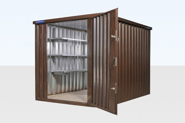 Wood-Effect Flat Packed Storage Container 4m x 2.1m